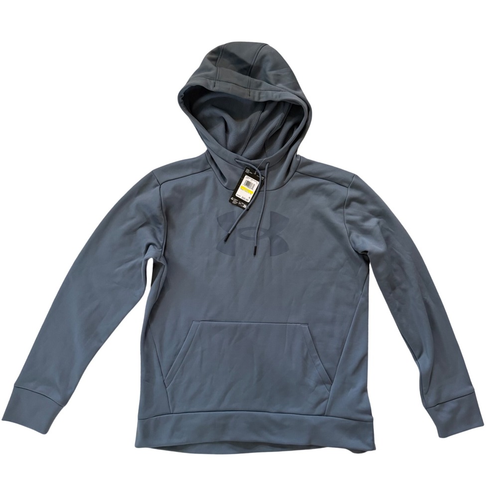 Under Armour Womens Armour Fleece BL Hoodie Blue Grey 1389286 Women's Medium NWT